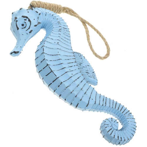 Nautical wooden seahorse wall - seahorse,