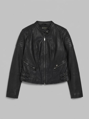 Vintage 90s black real leather - real,