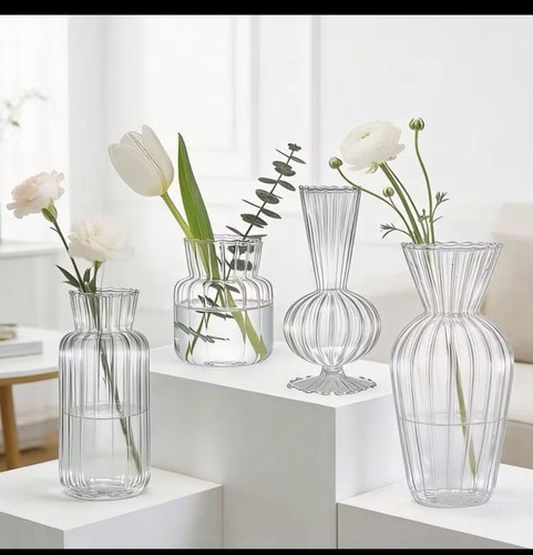 4pcs small glass vases - small, for