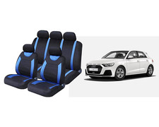 FOR Audi A1 Blue / Black Car Seat Covers Protectors Washable Dog Pet Sporty