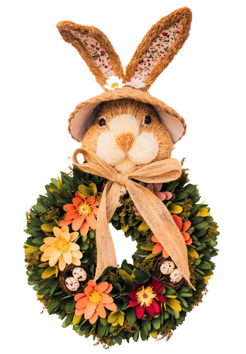 Easter bunny spring wreath - spring, –