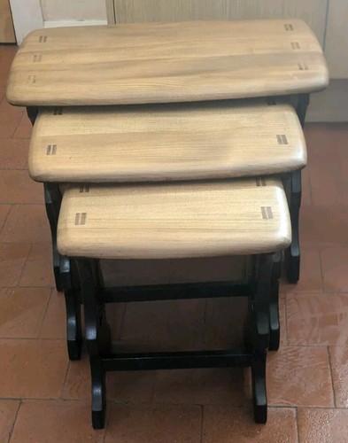 Beautiful ercol solid elm nest - beautiful,