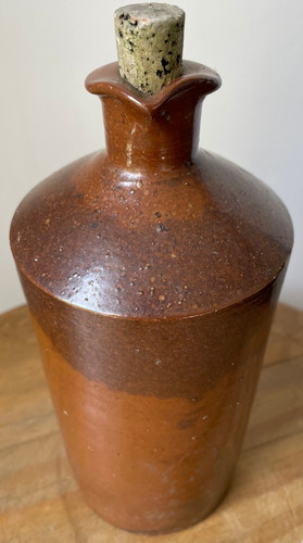 Antique stoneware flagon - antique,