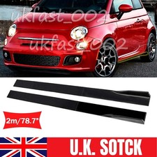 Side Skirt Extension Spoiler For Fiat Abarth 500 500C Abarth 595 695 Tipo Punto