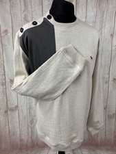 One True Saxon Mens XXL Jumper Sweater Rothulf Crew Neck Button Shoulder Elbow