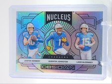 JUSTIN HERBERT LADD MCCONKEY JOHNSTON 2024 OBSIDIAN NUCLEUS SILVER /99 Q1300