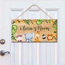 Personalised Children's Door Name Plaque Boys or Girls Bedroom Room Hanging Sign