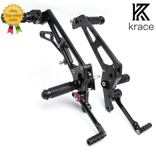 Black rearsets footpeg pedal - black,
