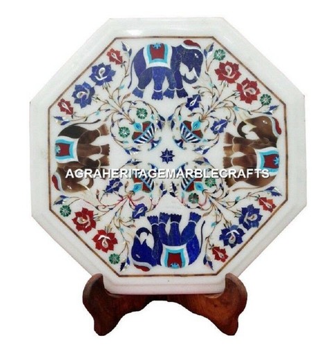 Marble side coffee table top - marble,