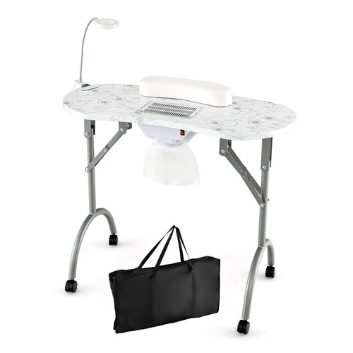 Portable manicure table with - table,