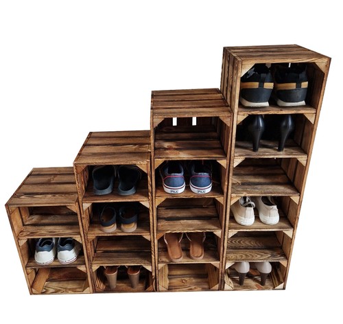Wooden shoe rack rustic - rack,,