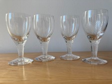 Stuart Crystal WOODCHESTER Port/Sherry Glasses Set of 4 Excellent condition 11cm