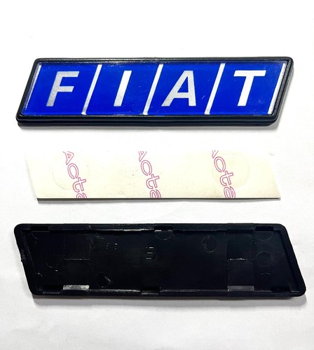 Frieze fiat blue writing logo - blue,