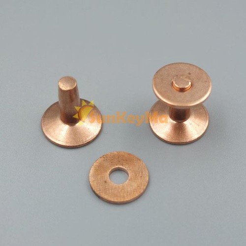 Solid copper rivets burrs - copper,