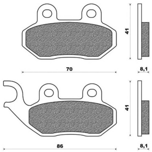 Brake pads one ref fd0219 - one,