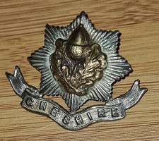 The Cheshire Regiment Original British Army Military Cap  Badge