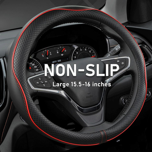 Deluxe leather steering wheel - leather,