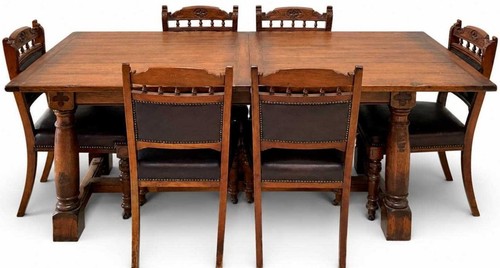 Oak refectory extendable - oak,