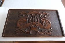ANTIQUE HARDWOOD CARVED  WALL
