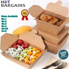Biodegradable Kraft Takeaway Food Boxes – Leakproof for Noodles, Rice & Pasta