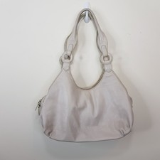 Radley Vintage 2008 Cream White Soft Leather Hobo Shoulder Bag Rings Detail