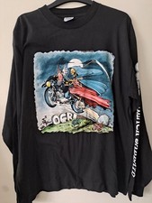 OFFICIAL VINTAGE BLACK SABBATH / OGRI BIKER 1995 FORBIDDEN TOUR L/S T-SHIRT, XL
