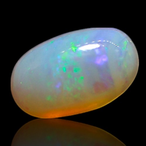 Natural oval fire opal - fire,