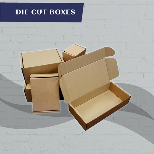 Brown die cut parcel postal - die,