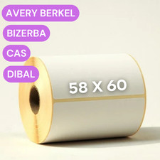 58x60mm Scale Labels Label CAS, Dibal, Bizerba, Avery Berkel 8, 16, 24, 44 Rolls