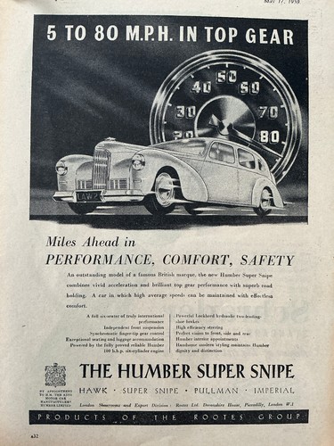 Humber super snipe - humber, vintage