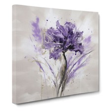 Lavender Flower Gestural Art