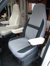 TO FIT FIAT DUCATO MOTORHOME, 2017 MODEL, TALL PILOT SEAT COVERS, SERENA MH-1006