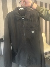 Mens Black Stone Island Nylon