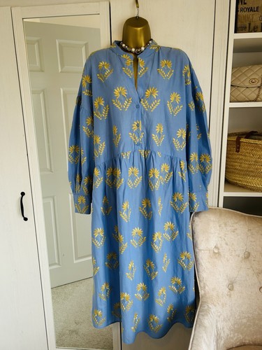 Zara blue cotton yellow - cotton,