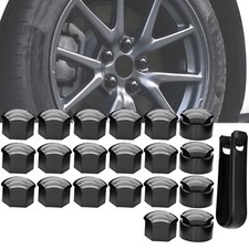 16P 17mm BLACK ALLOY WHEEL NUT
