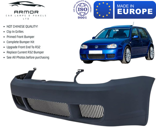 Primer finish front bumper - bumper, r32
