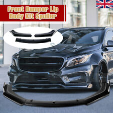 For AUDI A1 A3 8P A4 B8 S6 Front Bumper Lip Splitter Spoiler Chin Body Kit Black