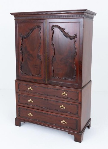Chippendale linen press - chippendale,