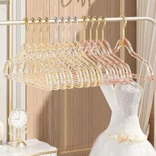 10Pcs Non-slip Transparent Glitter Hangers Non-marking Trouser Rack  Bedrooms