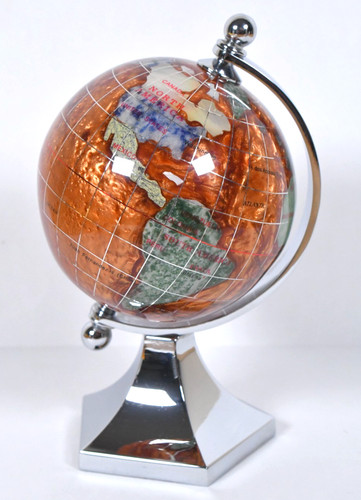Miniature globe gemstone - miniature, inlay