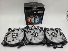 3x Lian Li Aluminum BR Lite 120 RGB PWM 120mm Case Fans Black in Box