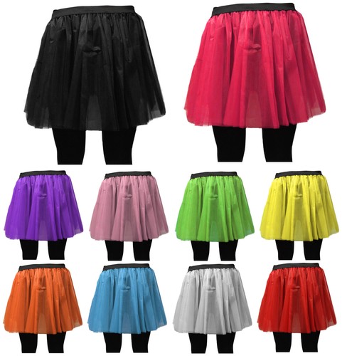 Long net neon tutu skirt - long,