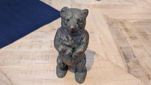 Brass standing bear - standing, money
