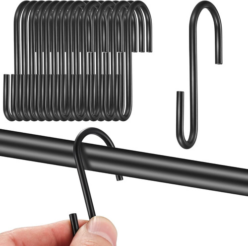 Black hooks hanging - s-hooks,