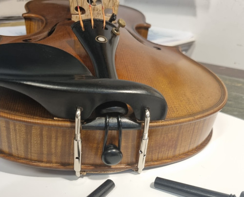 Violin chin rest - chin, nickel