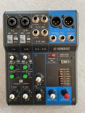 Yamaha MG06 Compact Analog Mixer 6-Channel Audio Mixing Console Tested Working