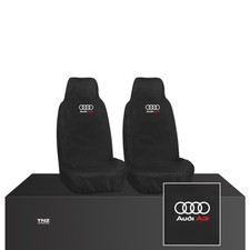 FOR AUDI A3 ALL YEARS- PREMIUM HEAVY DUTY WATERPROOF BLACK FRONT CAR SEAT COVERS