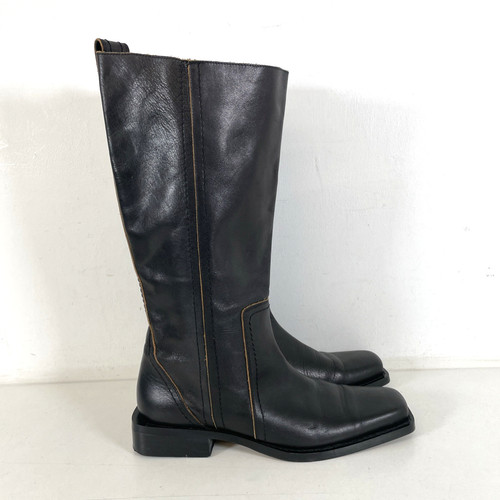 Zara black leather pull - leather, on