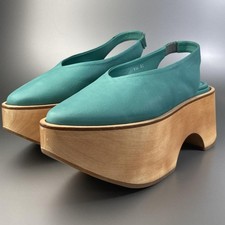 MAISON EUREKA Rocking Horse Platform Shoes Turquoise size: US5.5/ EU35