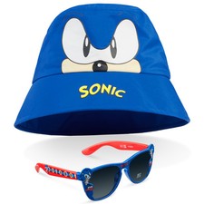 Sonic The Hedgehog Kids Set Bucket Hat And Sunglasses Summer Set Combo